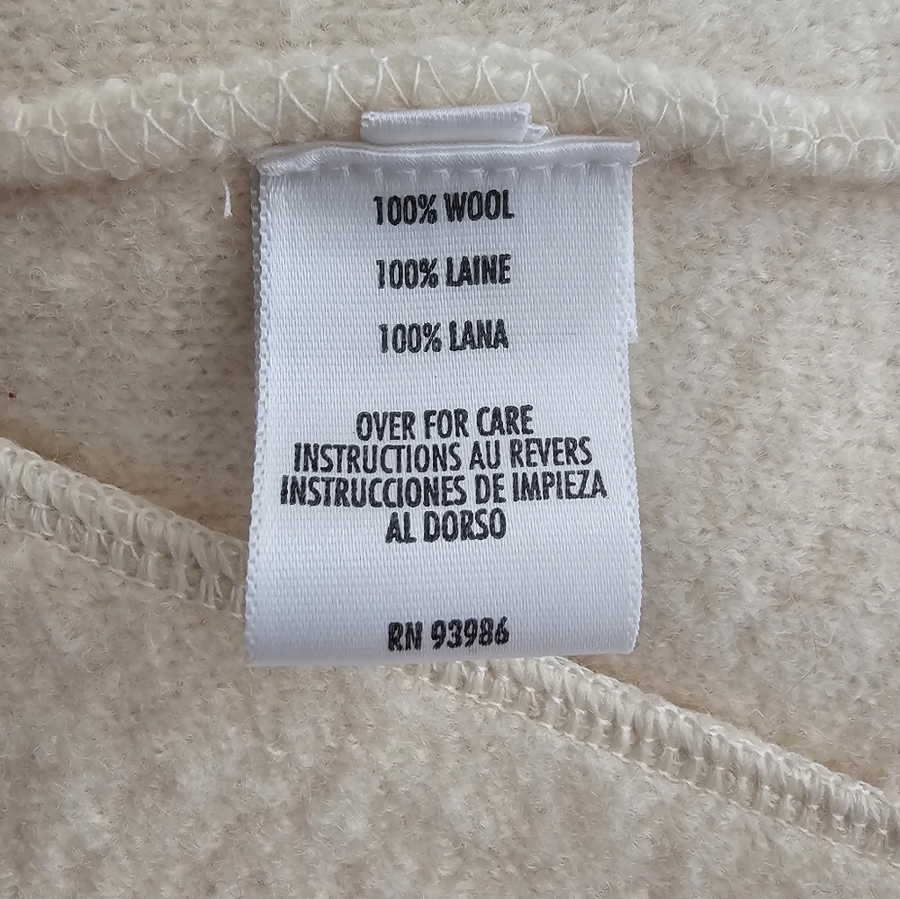 Petite Sophisticate 100% Boiled Wool Jacket | Like New | XSP | Cream - Picture 15 of 16